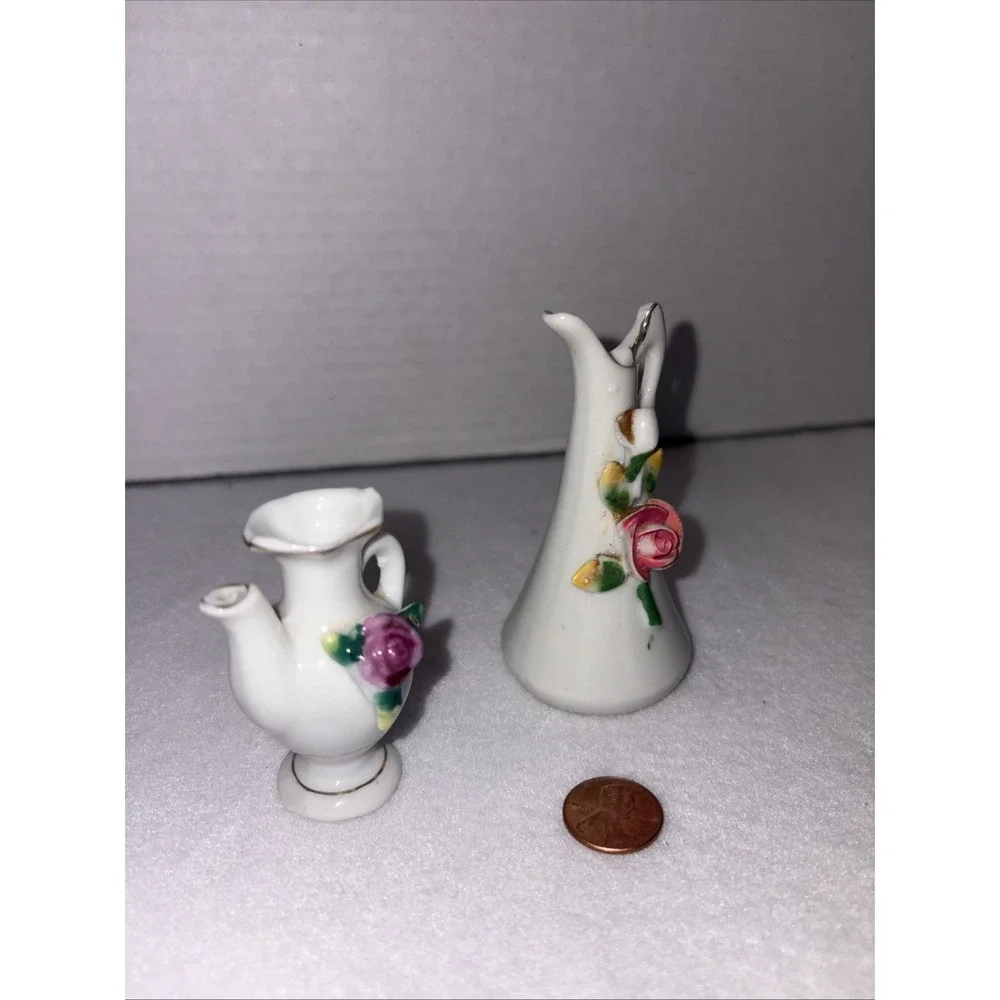 Vintage Miniature Porcelain Pictures Or Vases Made‎ In Japan1947 And 1952